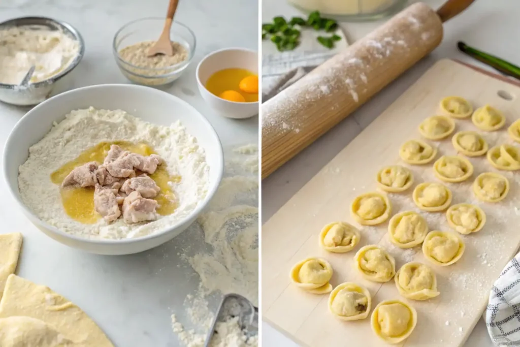 What is chicken tortellini made of?