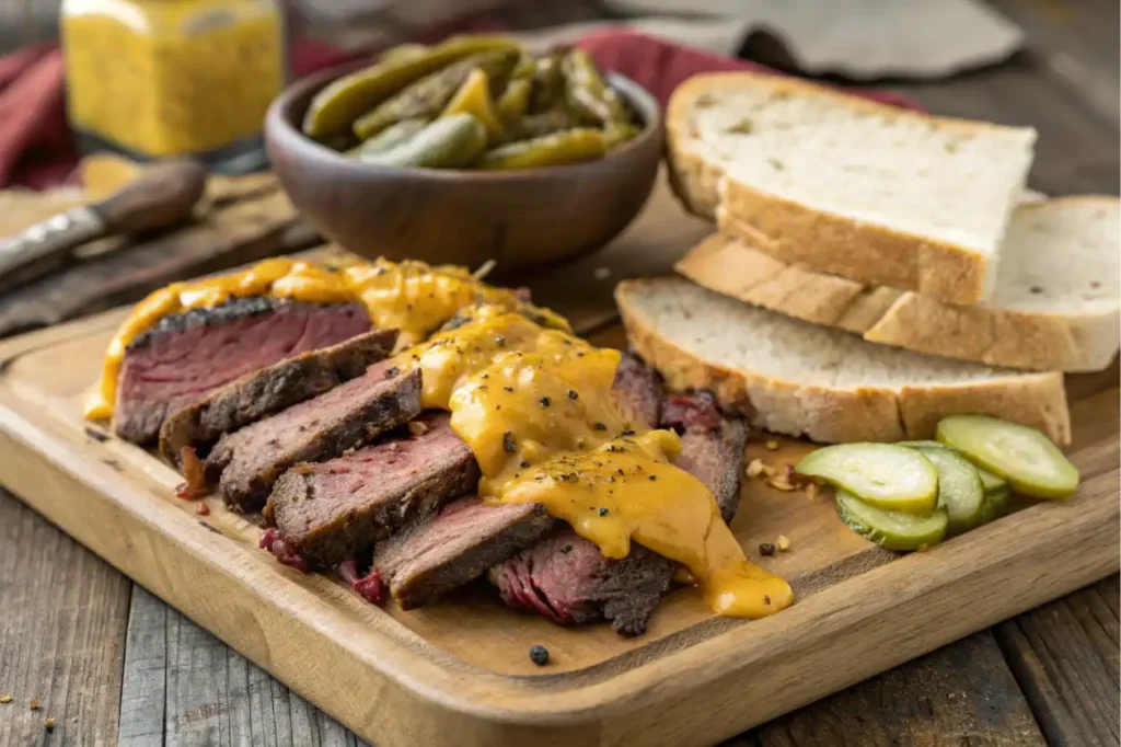 What cheese goes with beef brisket?