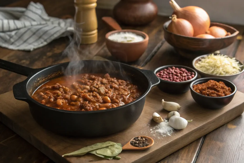 Baked beans with ground beef