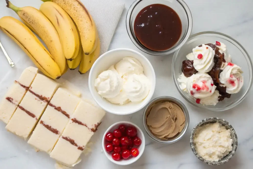 Banana Split Cake recipe