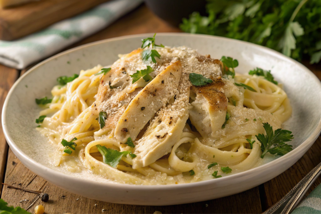 garlic parmesan chicken pasta