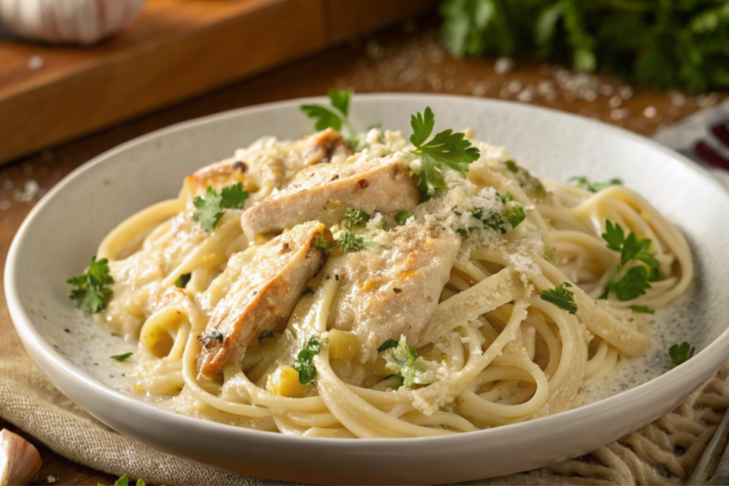 garlic parmesan chicken pasta