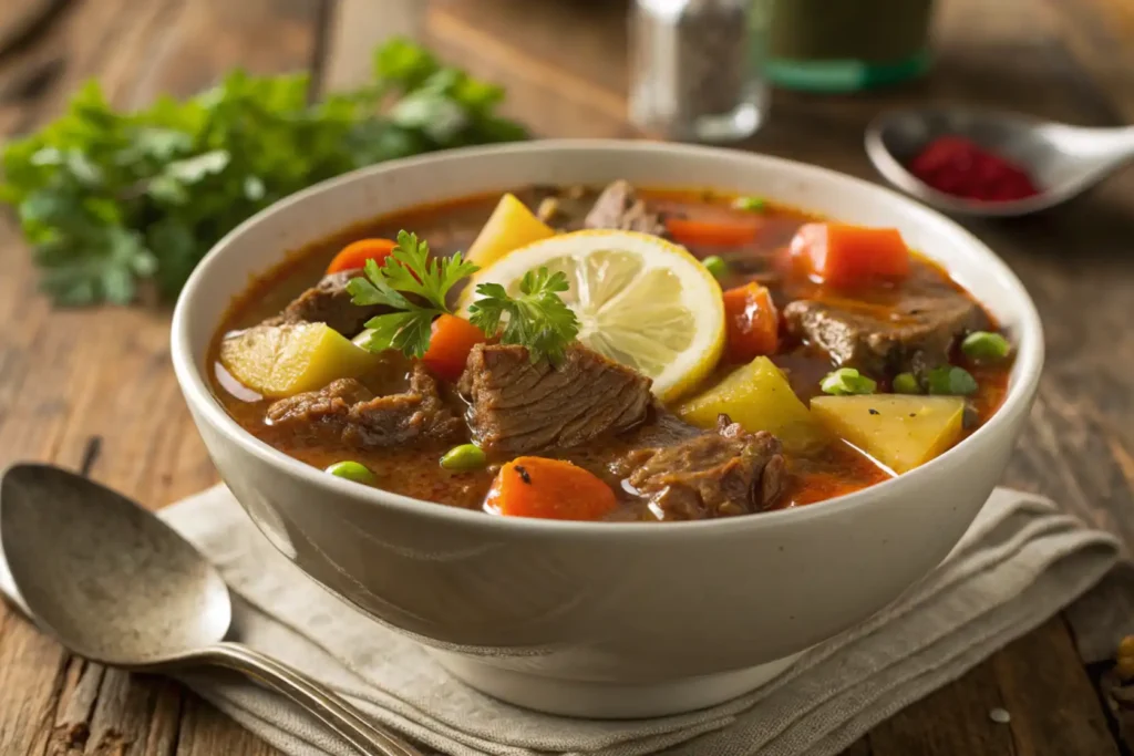 Old fashioned vegetable beef soup recipe