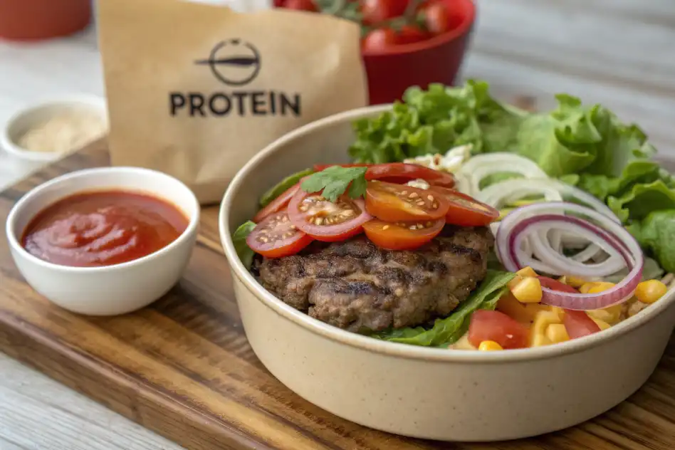 How much protein is in a burger bowl?