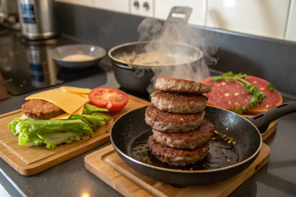 How to make burgers frying?