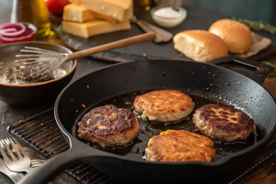 How to make burgers frying?