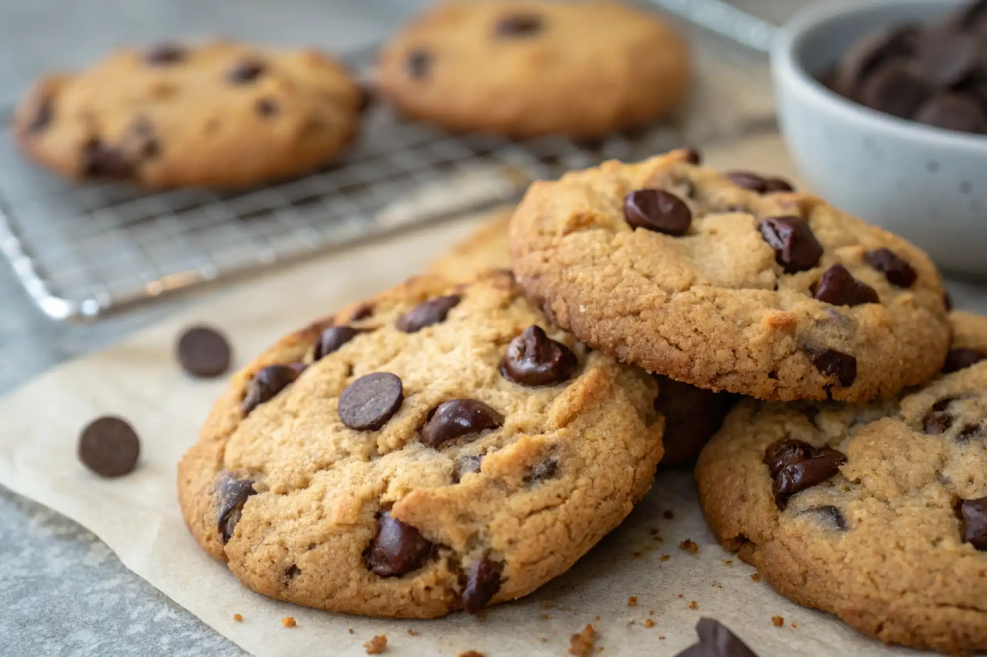 almond flour chocolate chip cookies